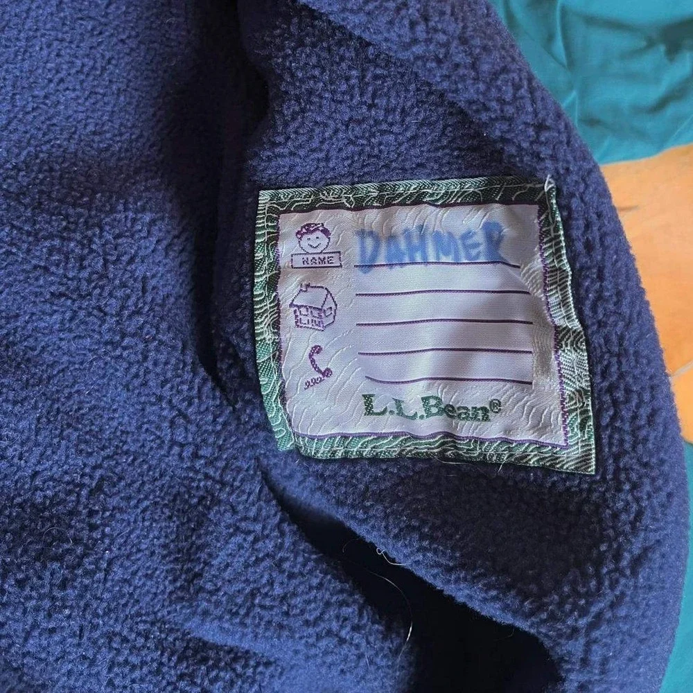 Vintage 90s LL Bean Snowsuit 3T Teal One Piece Hooded Made in USA Retro Kids EUC